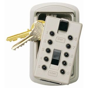 Kidde KeySafe Original Push-Button Key Box (Slimline), Clay, 1/Each (Clamshell)