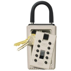 Kidde KeySafe Original Push-Button Lid Key Box (Portable), Clay, 1/Each (Reshipper)