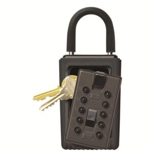 Kidde KeySafe Original Push-Button Lid Key Box (Portable), Black, 1/Each (Reshipper)
