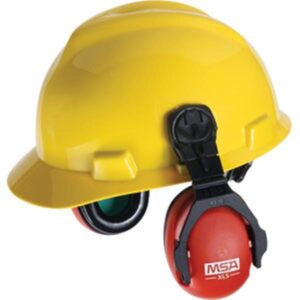 MSA SoundControl Earmuffs, X-Large Cap Mount, NRR 23, Red/Black, 1/Each