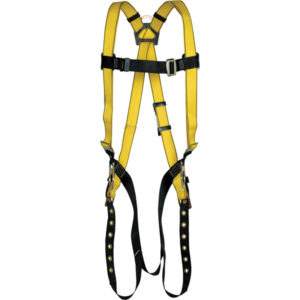 MSA Workman Harness w/ Tongue Leg Buckles & Side D-Rings, X-Large, Yellow/Black, 1/Each