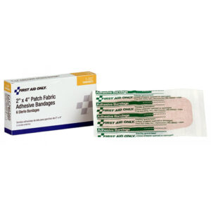 Adhesive Strips, Light Woven Fabric, Extra Large, 2" x 4 1/2", 6/Box