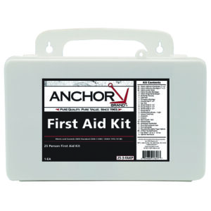 25 Person First Aid Kit, Plastic Case, Wall Mount