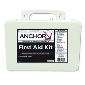 25 Person First Aid Kit, ANSI 2009, Plastic Case