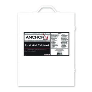 3 Shelf First Aid Cabinet, 150 Person, Metal Case, Includes 800 Pieces