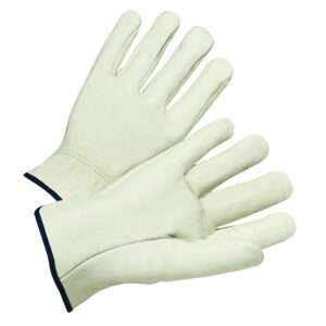 QUALITY GRAIN COWHIDE LEATHER DRIVER GLOVES, , UNLINED, NATURAL, SHIRRED ELASTIC BACK