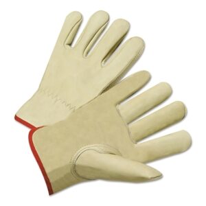 STANDARD GRAIN COWHIDE LEATHER DRIVER GLOVES, , UNLINED, TAN