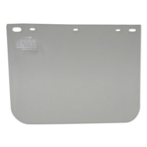 Visor, Clear, 8 in x 11 in, Clear, Unbound, For Fibre-Metal Head Gear/Cap Adaptors