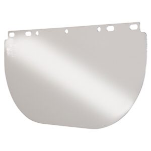 Visor, Clear, Unbound, 8 in x 16-1/2 in, for Fibre-Metal Head Gear/Cap Adaptors