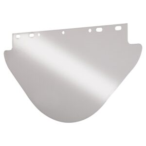 Visor, Clear, Unbound, 9-3/4 in x 19 in, for Fibre-Metal Head Gear/Cap Adaptors