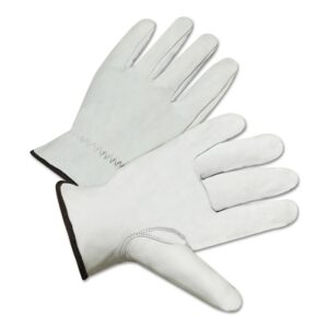 PREMIUM GRAIN GOATSKIN DRIVER GLOVES, , UNLINED, WHITE