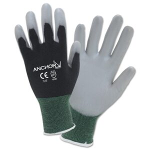 PU PALM COATED GLOVES, , BLACK/GRAY
