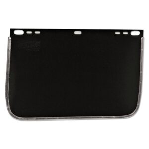 Visor, Dark Green, Aluminum Bound, 8 in x 12 in, For Jackson Safety Head Gear/Cap Adaptors