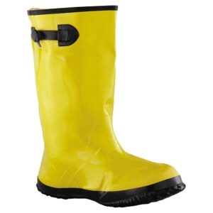 Slush Boot, 17 in Overshoe, Rubber, Hi-Vis Yellow