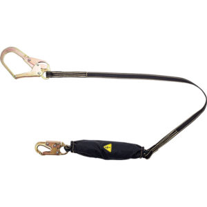 MSA Thermatek Web Energy-Absorbing Lanyard, Single Leg, 6'', Black, 1/Each