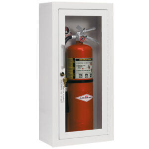 JL Industries Ambassador Series Steel Cabinet w/ Lock, Surface Mount, 27 3/16"H x 13 11/16"W x 6 1/2"D, White, 1/Each
