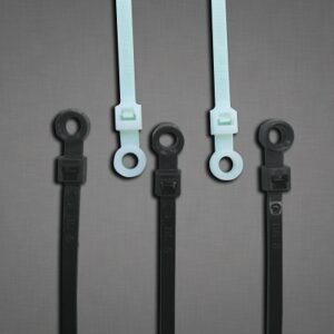 General Purpose Cable Ties with Mounting Hole, 50 lb Tensile, 8.1 in L, Natural, 100 Ea/Bag