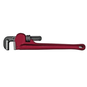 Adjustable Pipe Wrench, 15° Head Angle, Drop Forged Steel Jaw, 10 in