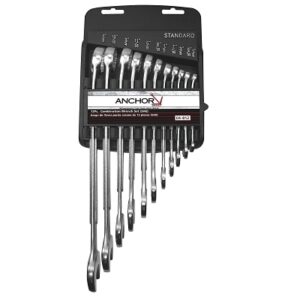 Combination Wrench Set, 11 Piece, 12 Points, SAE
