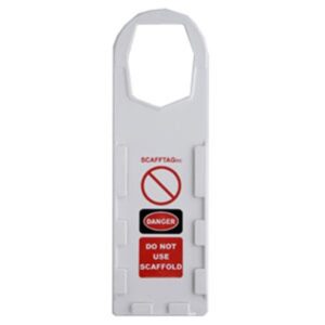 Brady Scafftag Holders, "Danger Do Not Use Scaffold", 11 3/4" x 3 1/2", White, 10/Pkg