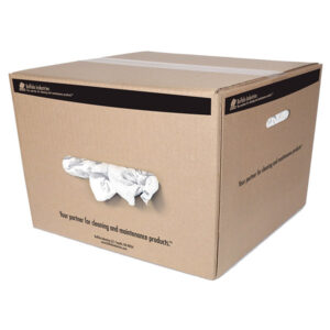 Buffalo Recycled T-Shirt Rags, Low-Lint, White, 25 lb/Box