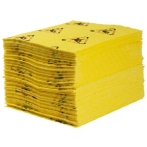 SPC Brightsorb Hi-Vis Heavy Weight Pads, 15" x 19", Yellow, 100/Case