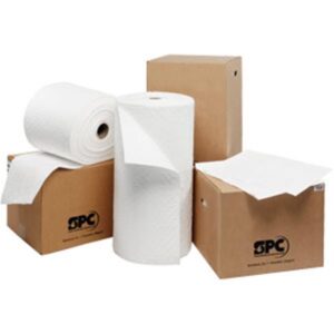 SPC Oil Plus Heavy Weight Perfed Pads, 15" x 19", White, 100/Bale
