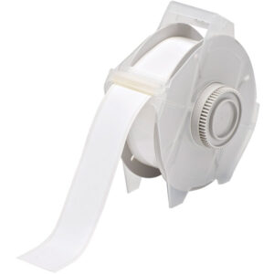 Brady GlobalMark Series Indoor/Outdoor Vinyl Labels, 1 1/8", White, 100''/Roll