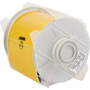 Brady GlobalMark Series Indoor/Outdoor Vinyl Labels, 4", Yellow, 100''/Roll