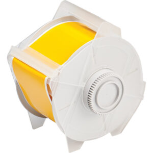 Brady GlobalMark Series Indoor/Outdoor Vinyl Labels, 2 1/4", Yellow, 100''/Roll