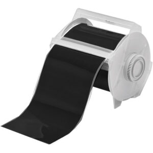 Brady GlobalMark Series Indoor/Outdoor Vinyl Labels, 4", Black, 100''/Roll
