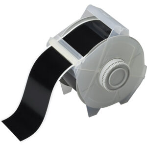 Brady GlobalMark Series Indoor/Outdoor Vinyl Labels, 2 1/4", Black, 100''/Roll