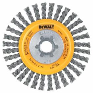 Stringer Wire Wheel, 4 in dia, 1/2 in Face dia, 0.020 in Carbon Steel Wire, 20000 RPM