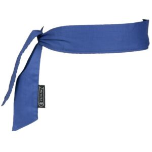 Ergodyne Chill-Its 6700 Cooling Bandana, Polymer Crystals, Tie Closure, Blue, 1/Each