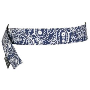 Ergodyne Chill-Its 6705 Cooling Bandana, Hook-&-Loop Closure, Navy Western, 1/Each
