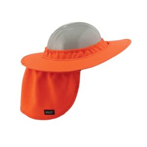 Ergodyne Chill-Its Hard Hat Brim w/ Shade, Orange, 1/Each