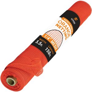 Heavy Duty 1/4"  Mesh Orange Fire Retardant Debris Netting 5' 6" x 150'