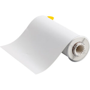 Brady BBP 85 Series Indoor/Outdoor Vinyl Labels, 10" x 50'', White, 1/Roll