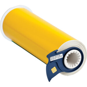 Brady BBP 85 Series Indoor/Outdoor Vinyl Labels, 10" x 50'', Yellow, 1/Roll