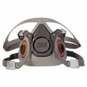 Half Facepiece Reusable Respirator 6000 Series, Resist Gases, Vapors, Particulates, Adjustable Strap,