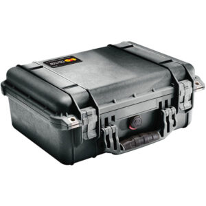 Pelican (1450) Protector Case, 16 9/16"L x 6 7/8"H x 13 1/16"W (OD), 14 11/16"L x 6 1/8"H x 10 1/4"H (ID), Black, 1/Each