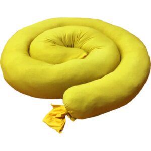 SPC SpillFix Absorbent Universal Booms, 4" x 5'', Yellow, 4/Case