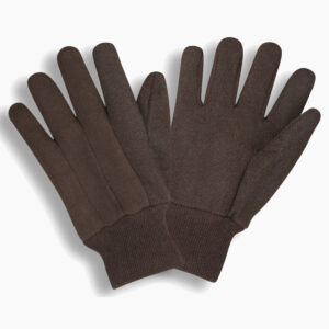 PVC MICRO-DOTTED BROWN JERSEY, KNIT WRIST
