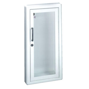 JL Industries Ambassador Series Steel Cabinet w/ Lock, Semi-Recessed (3"), 24"H x 10 1/2"W x 5 1/2"D, White, 1/Each
