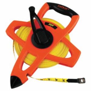 Lufkin Hi-Viz Orange Reel Fiberglass Tape, 1/2 in x 200 ft, SAE, Orange