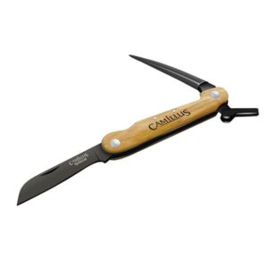 Camillus Folding Knife w/ Marlin Spike & Bamboo Handle
