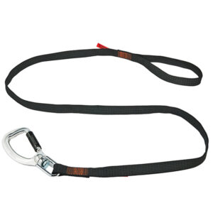 Ergodyne Squids 3129 Double-Locking Tool Lanyard, Single Swivel Carbiner, Black, 1/Each