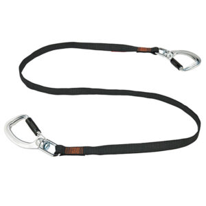 Ergodyne Squids 3139 Double-Locking Tool Lanyard, Dual Swivel Carabiner, Black, 1/Each