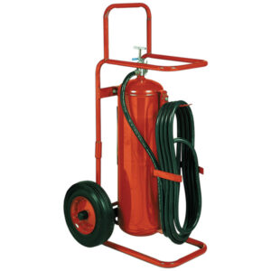 Badger 50 lb Wheeled Stored Pressure ABC Fire Extinguisher, 25'' Hose