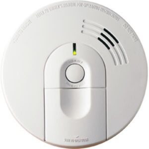 Kidde Interconnectable AC/DC Smoke Alarm w/ Front Loading Battery Door, Smart Hush, Silent Hush, Alarm Memory, & 360° Mounting Plate (Ionization)